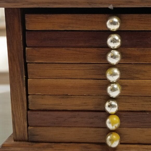 "Vintage 70s MCM Wood Coaster Set – Timeless Charm & Retro Style" w/ 8-Coasters - Picture 11 of 12